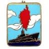 Casabianca (Sous-Marin de 1° classe 1935-52) , navire noir, corse rouge, émail