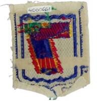 Sud Vietnam , 7° Division d'Infanterie Vietnamienne , tissu brodé de soie