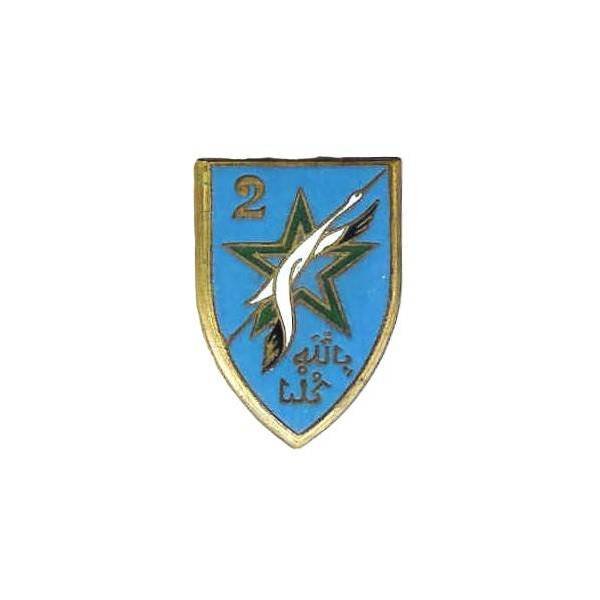2° Division d'Infanterie Marocaine , cigogne sur étoile chérifienne, bleu roi