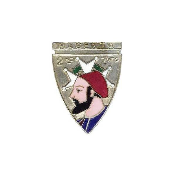 2° Régiment de Zouaves , Magenta et fond non émaillés, dos à nettoyer