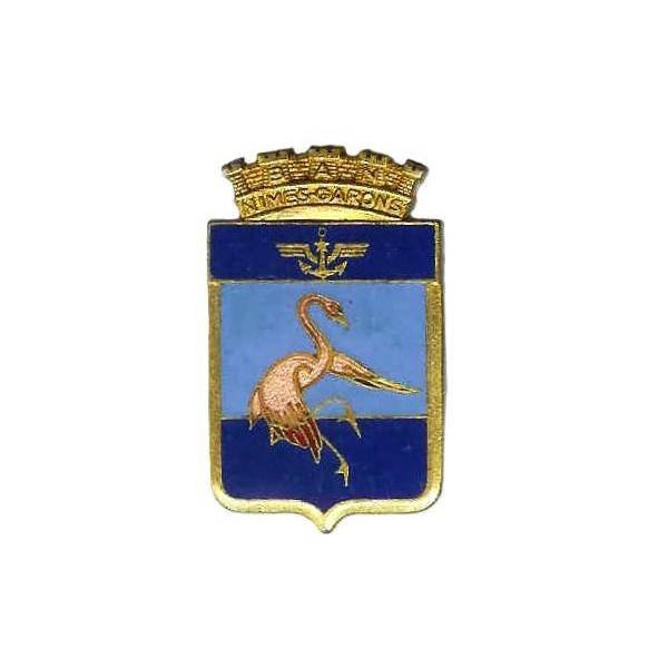 BAN Nimes-Garons (1961-..) , flamand rose, émail, dos grenu