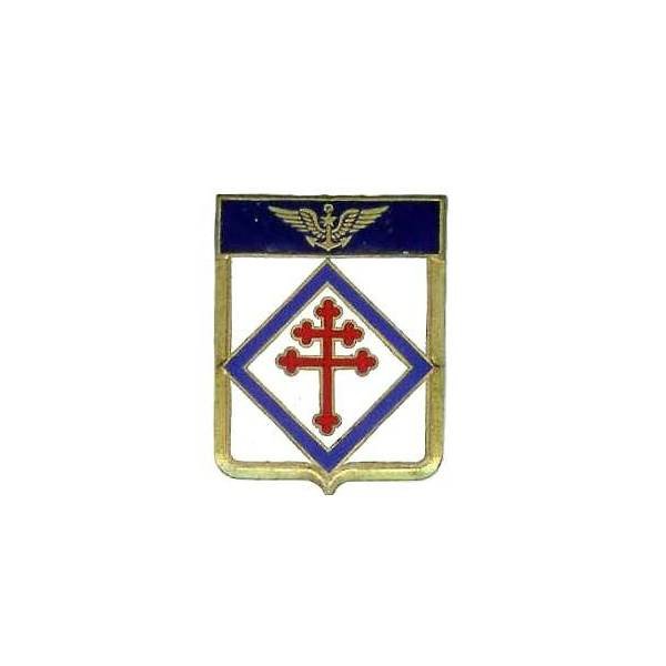 Flottille 6 F  (1943-..) , Croix de Lorraine tréflée rouge dans un losange bleu , attache abimée