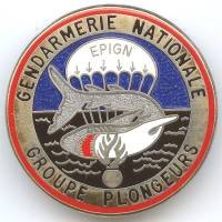 Escadron Parachutiste d'Intervention de la Gendarmerie Nationale / Groupe Plongeurs, translucide, poinçon