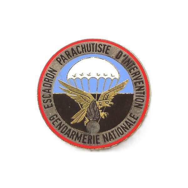 Escadron Parachutiste d'Intervention de la Gendarmerie Nationale , rond, 1° type, série B, matriculé B 060