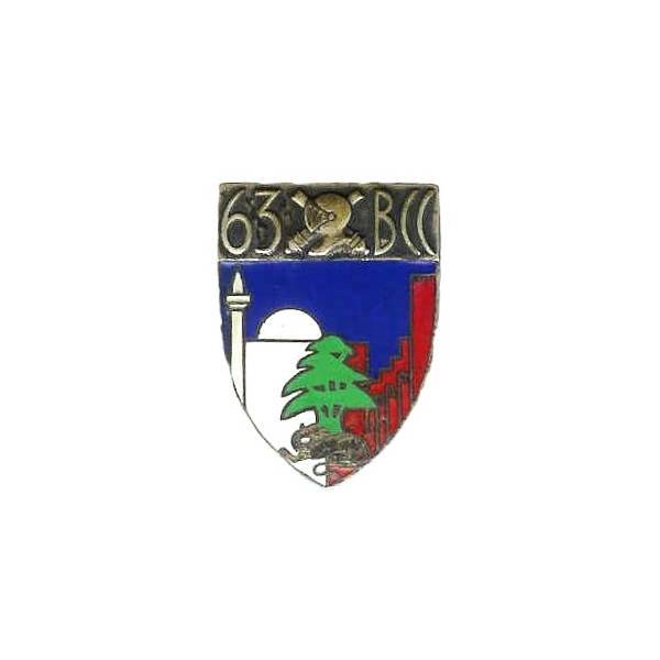 63° Bataillon de Chars de Combat du Levant , salamandre, cèdre et mosquée blanche , attache renforcée de soudure