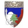 63° Bataillon de Chars de Combat du Levant , salamandre, cèdre et mosquée blanche , éclat d' émail à 8 h