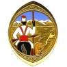 4° Régiment de Spahis Marocains , France-Maroc, cheval noir, ombre gravée, petit boléro à fenêtre, patiné