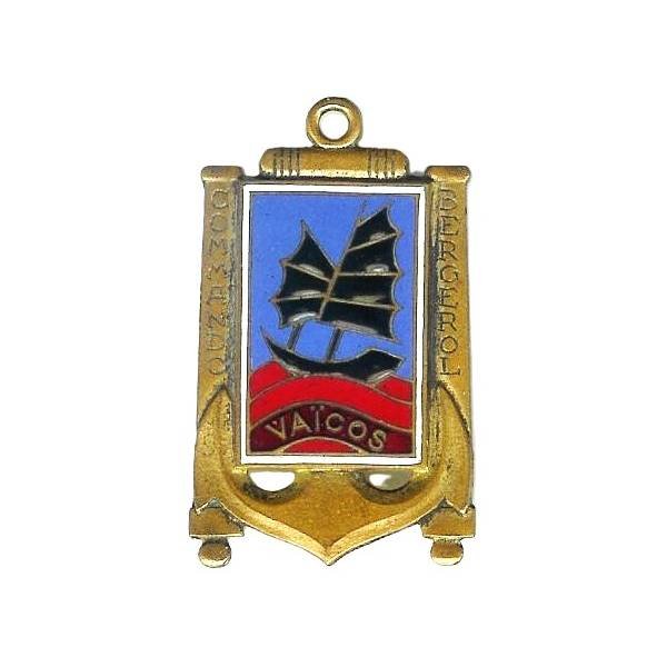 Commando Bergerol , jonque noire, vagues rouge et grenat, estampé, sans attache