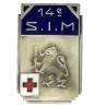 14° Section d'Infirmiers Militaires , Lyon de 1920 à 1940 puis de 1944 à 1946, lion debout armé, dos grenu