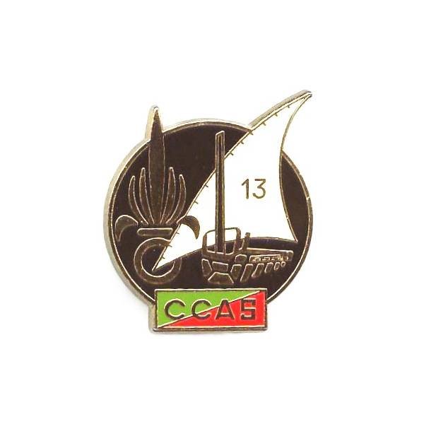 13° DBLE / Compagnie de Commandement d'Appui et de Services , cartouche vert / rouge, retirage 83