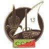 13° DBLE / Compagnie de Commandement d'Appui et de Services , cartouche vert / rouge, retirage 83
