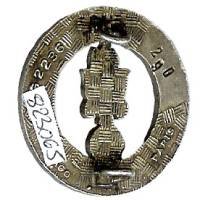 Compagnie de Pionniers de la Légion Etrangère (1° Régiment Etranger) , émail, lettres non-émaillées, matriculé 290 ou 395