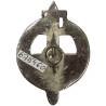 Commando Parachutiste d'Extrême-Orient , tête de mort noire, croix de Lorraine rouge, métal chromé peint