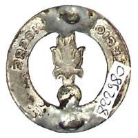 Compagnie de Pionniers de la Légion Etrangère (1° Régiment Etranger) , estampé, peint, 2 anneaux ressoudés