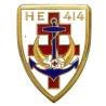 Hôpital d'Evacuation 414 , 1°Armée Française 1944-1945,  souris blanche, croix de lorraine rouge, ancre bleue