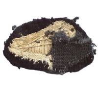 Police / Circulation , char romain en canetille sur fd noir