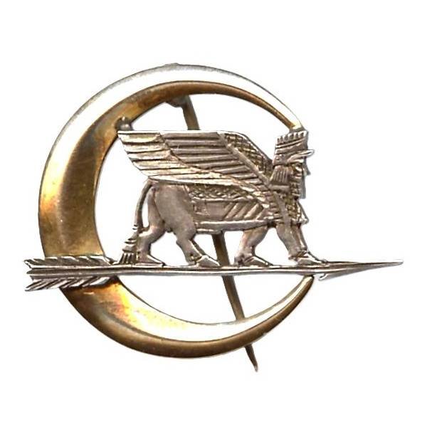 En or et argent , Groupe Aérien d'Observation 593 / 6° Escadrille  Alep , inscription au dos