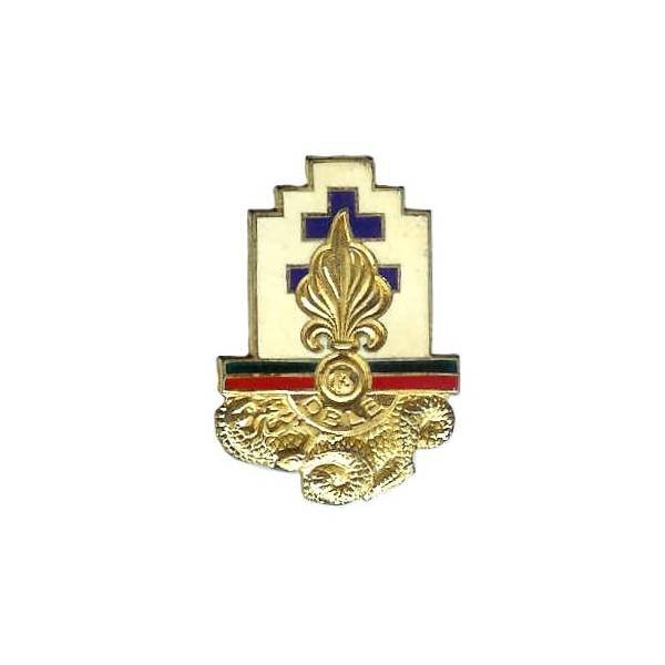 13° DBLE, grenade gravée, vert / rouge, retirage 76