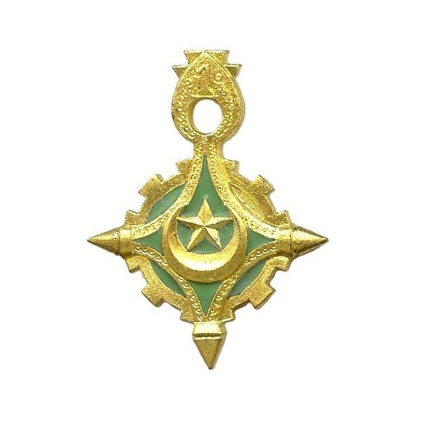 1° Compagnie Saharienne de Transport , dos guilloché doré, manque l'épingle de l'attache