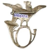 25° Bataillon de Chasseurs Alpins, coq chantant au dessus du cor