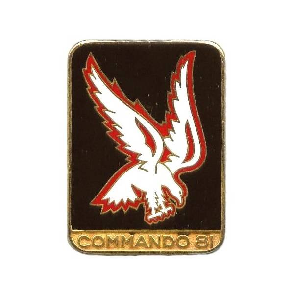Commando 81 AFN / 81° Bataillon d'Infanterie , aigle blanc en piqué , résine