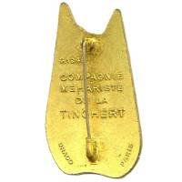 Compagnie Méhariste de la Tinghert , buste de méhariste devant une tête de dromadaire blanche, épingle à pivot