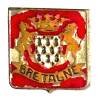 En argent (bas titre) , Groupe de Bombardement 2 / 20  "Bretagne"  , écu, 22x23, poinçons fabriquant au dos, matriculé 119