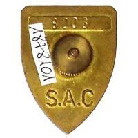 Service Action Civique , Service d'ordre du Général De Gaulle, écu 28x39, chardon, croix de Lorraine, matriculé 9205