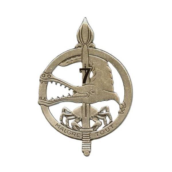 1° REC / 7° Escadron Amphibie du 1° GEA , "malgré tout", alligator et crabe, retirage 76