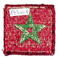 4° Division Marocaine de Montagne , tissu brodé, 44 mm