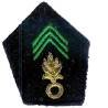 Patte de col , grenade canetille, 3 chevrons, variante
