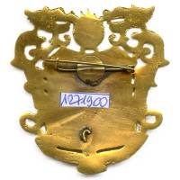 Insigne de casquette d'Officier des FAVN , QUOC GIA, porté par la gendarmerie, métal coulé peint