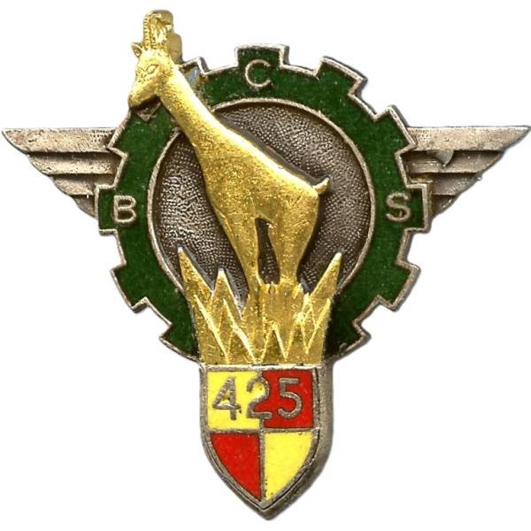 425° Bataillon de Commandement et de Soutien , isard, faux n°d'homologation, dos guilloché, anneaux