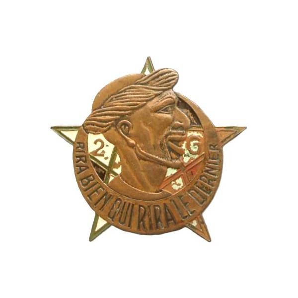 2° Groupement de Tabors Marocains , "rira bien qui rira le dernier", tout bronze peint, dos lisse plat