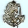 Insigne bérêt paras coloniaux, type 1, dos argenté estampé