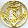 Insigne bérêt paras coloniaux, doré, type 2