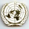 Planisphère blanche ONU, très épais, épingle sécurité