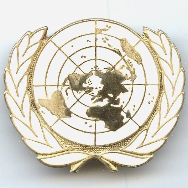 Planisphère blanche ONU, résine, dos lisse