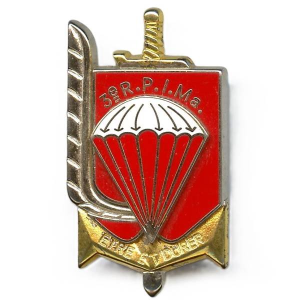 3° RPIMa , aile et parachute relief, suspentes rouges